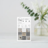 Moderne Firmenlogos Instagramm-FotoCollage Visitenkarte (Stehend Vorderseite)