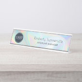 Moderne Firmenlogos - kundenspezifisch Schreibtischnamensplakette (Vorderseite )