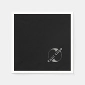 Moderne Firmenlogos - Saubere Minimalfirma schwarz Serviette (Vorderseite)