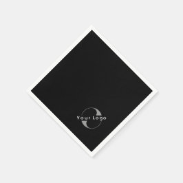 Moderne Firmenlogos - Saubere Minimalfirma schwarz Serviette