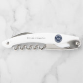 Moderne Firmenlogos Website Mitarbeiter Swag Kellnermesser (Rückseite)