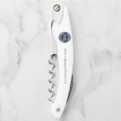 Moderne Firmenlogos Website Mitarbeiter Swag Kellnermesser (Vorderseite)