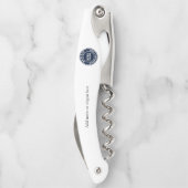 Moderne Firmenlogos Website Mitarbeiter Swag Kellnermesser (Rückseite)