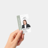 Moderne Firmenmitarbeiter-Foto-Logo-Name-Sage-ID Ausweis (Handheld)