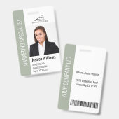 Moderne Firmenmitarbeiter-Foto-Logo-Name-Sage-ID Ausweis (Vorder- & Rückseite)