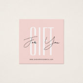Moderne Firmenschrift Blush-Geschenkkarte (Vorderseite)