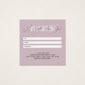 Moderne Firmenschrift Rose Geschenkkarte (Rückseite)