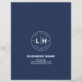 Moderne Firmenwerbung Navy Logo Geschäftlich Flyer (Hinten)