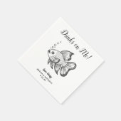 Moderne Fisch-Hochzeits-Cocktailservietten  Serviette (Ecke)