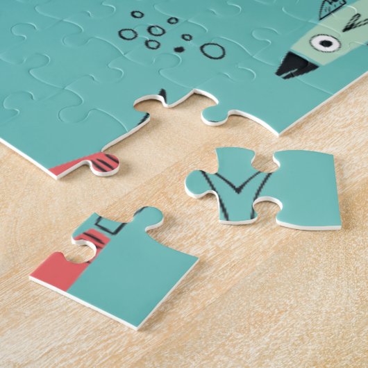 Moderne Fischdoodles Puzzle (Seite)