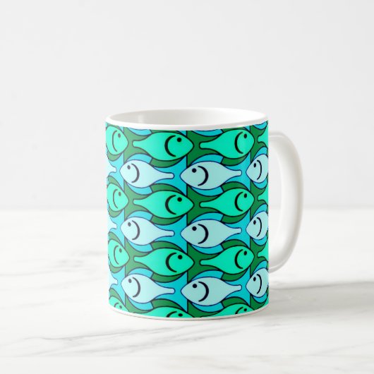 Moderne Fische der Mitte des Jahrhunderts, Kaffeetasse (VorderseiteRechts)