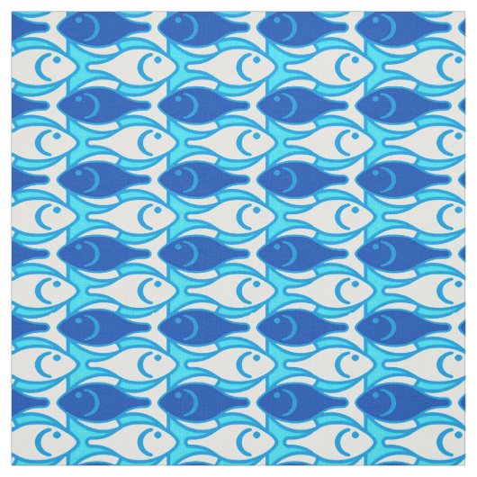 Moderne Fische der Mitte des Jahrhunderts, Stoff (Muster)