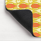 Moderne Fische, gelb und orange Mousepad (Ecke)