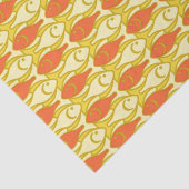 Moderne Fische, gelbe und orangefarbene Gewürze au Seidenpapier (Detail)