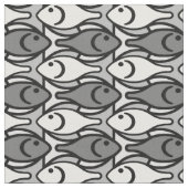Moderne Fische, Grau, Weiß und Schwarzes der Mitte Stoff (Nahaufnahme)