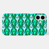 Moderne Fische, Jadegrün und Aqua Case-Mate iPhone Hülle (Rückseite (Horizontal))