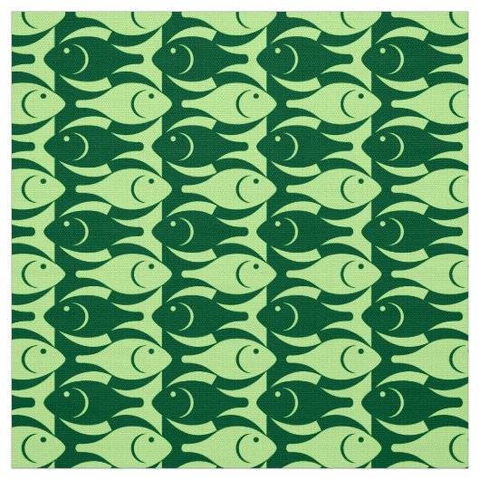 Moderne Fische, Minze und Smaragdgrün aus dem Mitt Stoff (Muster)