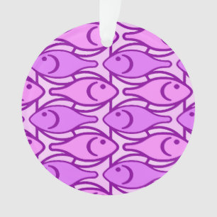 Moderne Fische, Orchideen und Veilchen aus dem Mit Ornament