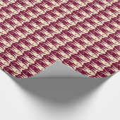 Moderne Fische, Pfirsich und Maronen Geschenkpapier (Ecke)