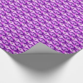 Moderne Fische, rosa und violett Geschenkpapier (Ecke)