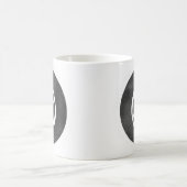 Moderne Fische Zodiac Schild Schwarz-weiß Minimal Kaffeetasse (Mittel)