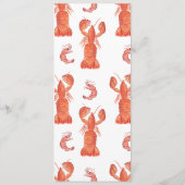 Moderne Fischgerichte im Crawfish Restaurant Menükarte (Rückseite)