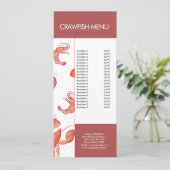 Moderne Fischgerichte im Crawfish Restaurant Menükarte (Stehend Vorderseite)