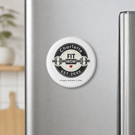 Moderne Fit-Mom-Muttertags-Kühlschrankmagnet Magnet