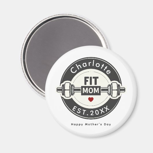 Moderne Fit Mutter Muttertag Kühlschrankmagnet (Vorderseite/Rückseite)