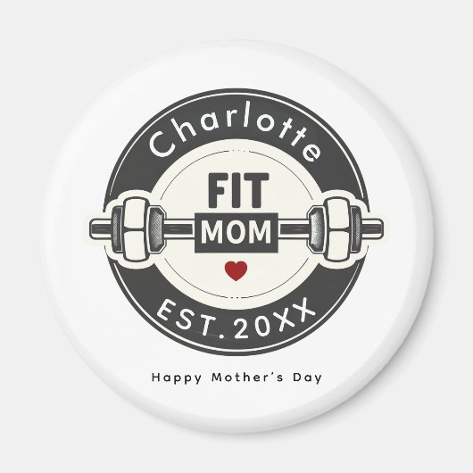 Moderne Fit Mutter Muttertag Kühlschrankmagnet (Vorne)