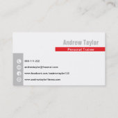 Moderne Fitness, die persönlichen Trainer Visitenkarte (Rückseite)