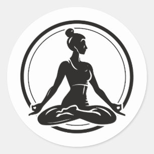 Moderne Fitness   jeden Tag stärker   Motivation Runder Aufkleber