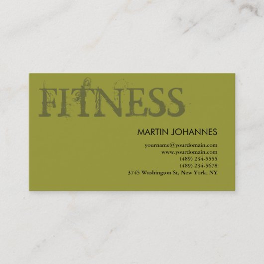 Moderne Fitness Personal Training Business Card Visitenkarte (Vorderseite)