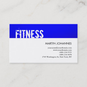 Moderne Fitness Sport Blau Weiße Visitenkarte