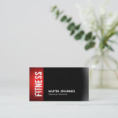 Moderne Fitness Sport Red Gray Visitenkarte (Stehend Vorderseite)