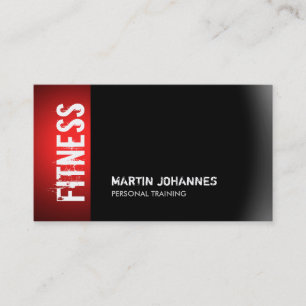 Moderne Fitness Sport Red Gray Visitenkarte