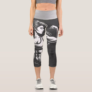 Moderne Fitness Trainer Bodybuilding Gym Instructo Capri Leggings