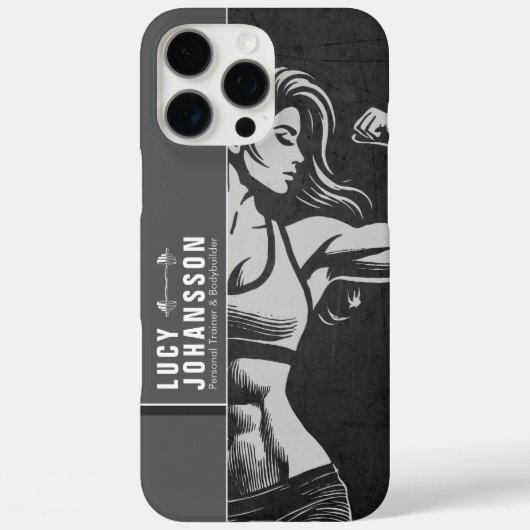 Moderne Fitness Trainer Bodybuilding Gym Instructo Case-Mate iPhone Hülle (Rückseite)