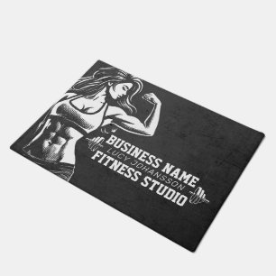 Moderne Fitness Trainer Bodybuilding Gym Instructo Fußmatte