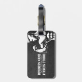 Moderne Fitness Trainer Bodybuilding Gym Instructo Gepäckanhänger (Rückseite vertikal)