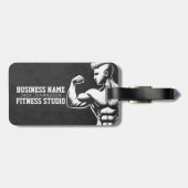 Moderne Fitness Trainer Bodybuilding Gym Instructo Gepäckanhänger (Rückseite horizontal)