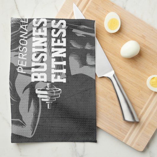 Moderne Fitness Trainer Bodybuilding Gym Instructo Geschirrtuch (Viertel Falte)