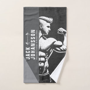 Moderne Fitness Trainer Bodybuilding Gym Instructo Handtuch