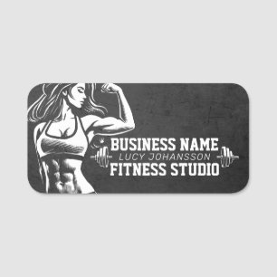 Moderne Fitness Trainer Bodybuilding Gym Instructo Namensschild