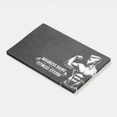 Moderne Fitness Trainer Bodybuilding Gym Instructo Post-it Klebezettel (angewinkelt)