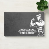 Moderne Fitness Trainer Bodybuilding Gym Instructo Post-it Klebezettel (Büro)