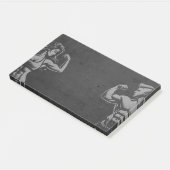 Moderne Fitness Trainer Bodybuilding Gym Instructo Post-it Klebezettel (angewinkelt)