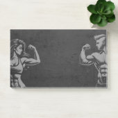 Moderne Fitness Trainer Bodybuilding Gym Instructo Post-it Klebezettel (Büro)