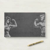 Moderne Fitness Trainer Bodybuilding Gym Instructo Post-it Klebezettel (Auf Schreibtisch)