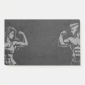 Moderne Fitness Trainer Bodybuilding Gym Instructo Post-it Klebezettel (Vorderseite)
